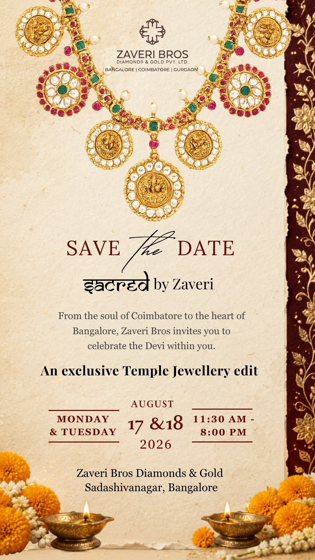 Zaveri Bros jewellery collection styled for a special occasion